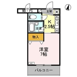 サンタウン竹鼻　Bの物件間取画像